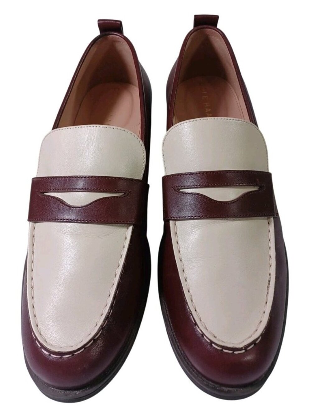 Cole Haan® Women's 9.5 B Stassi Penny Loafer in Bloodstone/Ivory